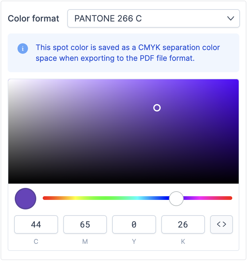 Spot color picker