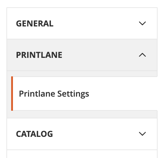 Open the Printlane menu on the left